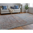Feizy Marquette 39GVF Transitional Medallion in Blue/Red/Gray