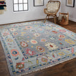 Feizy Karina 6792F Traditional Persian in Blue/Gray/Red