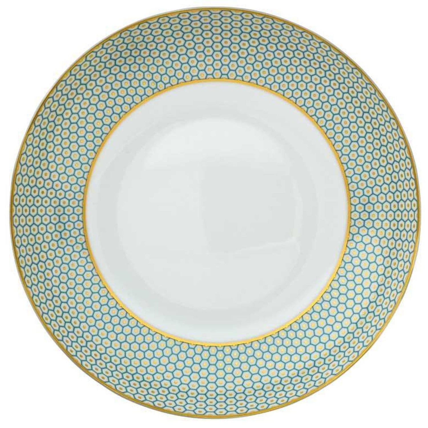 Raynaud Tresor Turquoise Motif N°3 Rim Soup Plate
