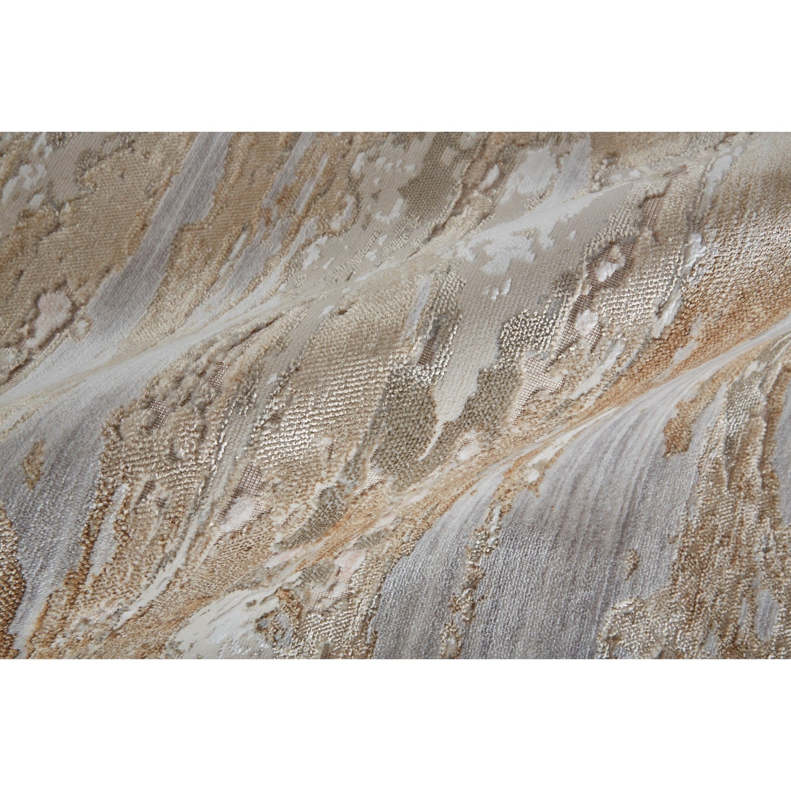 Feizy Laina 39G5F Transitional Abstract in Tan/Ivory