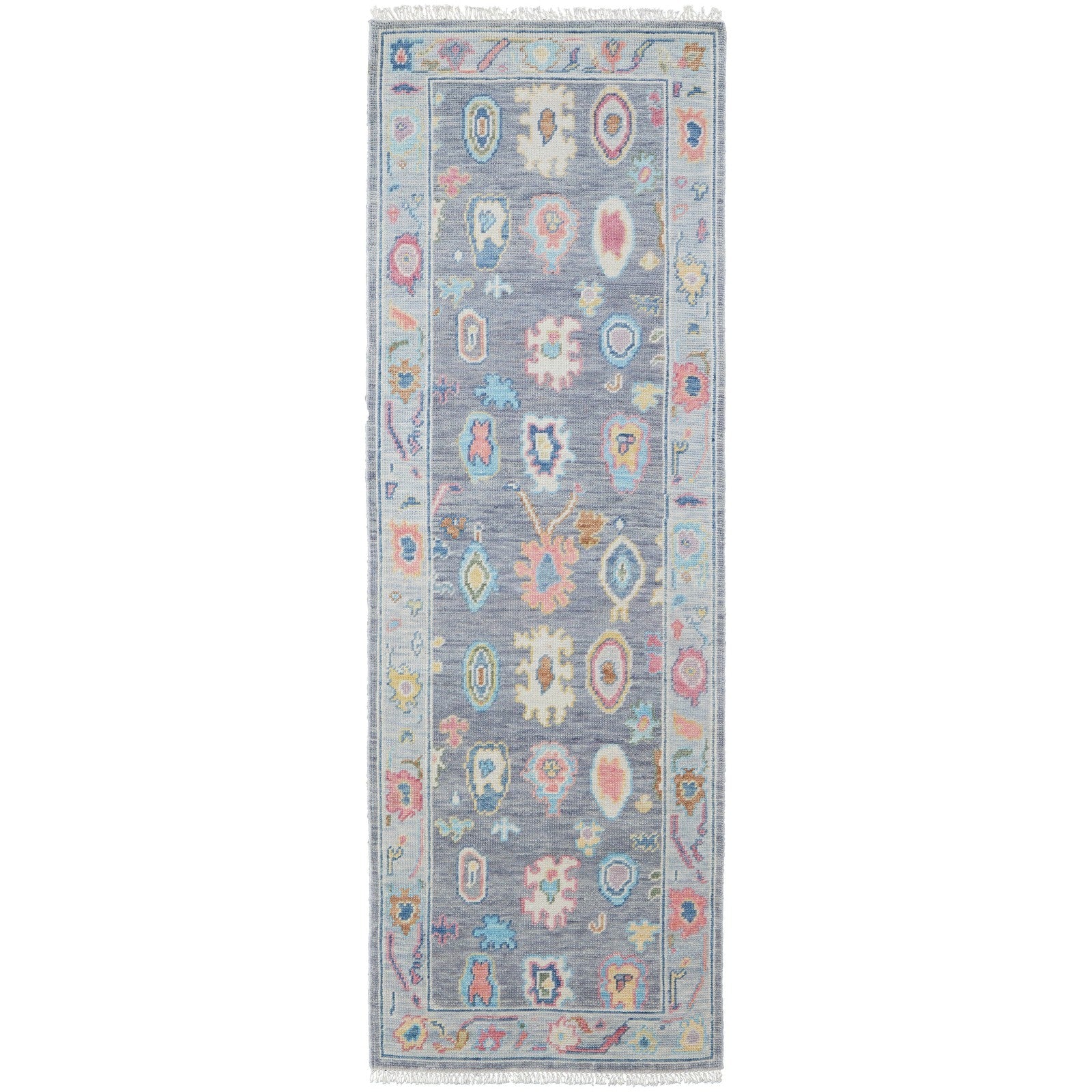 Feizy Karina 6792F Traditional Persian in Blue/Gray/Red