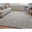 Feizy Lorrain 8919F Modern Geometric Rug in Ivory/Taupe