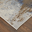 Feizy Clio 39LXF Modern Abstract in Ivory/Blue/Brown