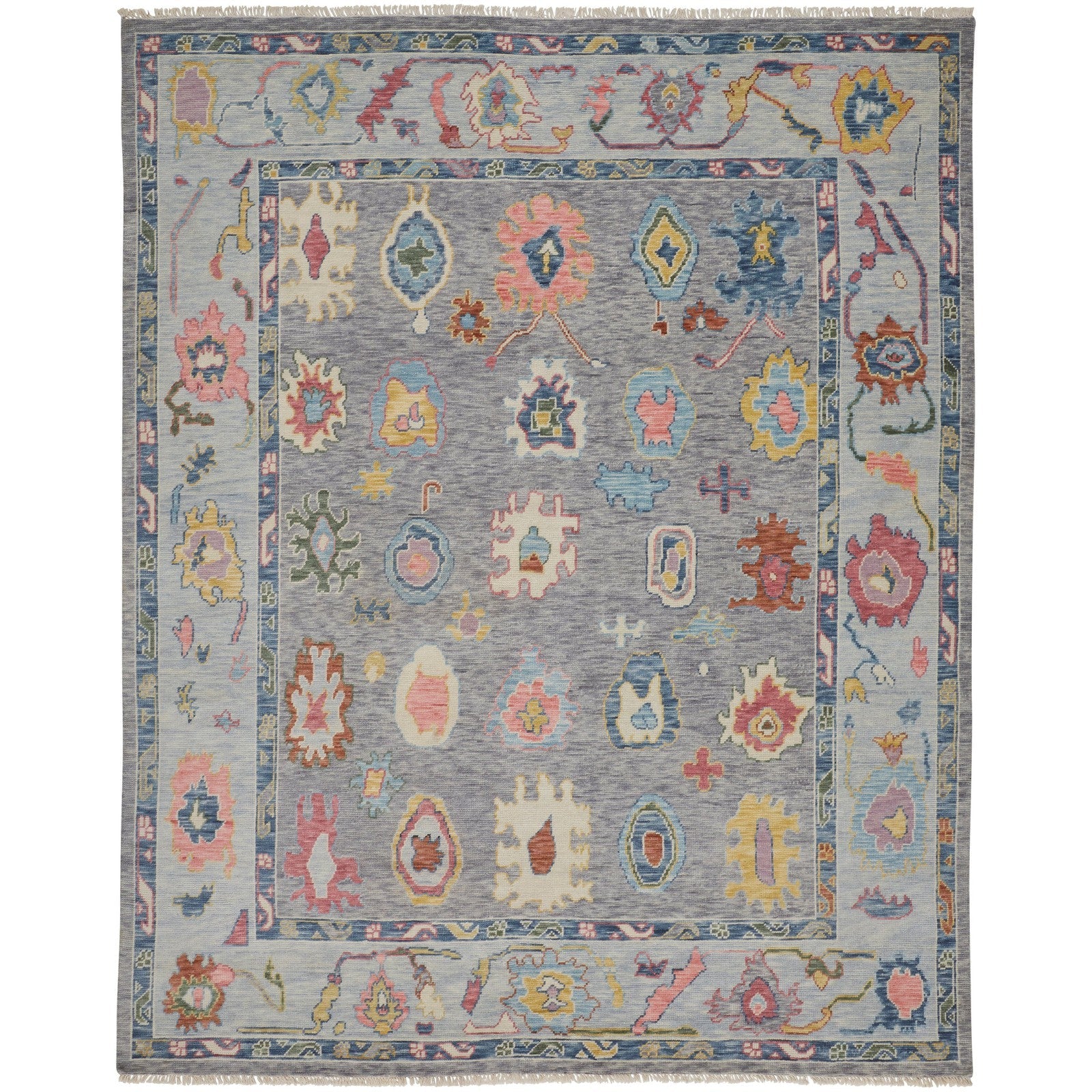 Feizy Karina 6792F Traditional Persian in Blue/Gray/Red