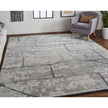 Feizy Alford 6925F Modern Abstract in Gray/Silver