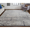 Feizy Alford 6925F Modern Abstract in Gray/Silver