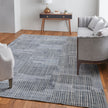 Feizy Eastfield 69AHF Modern Abstract in Blue/Ivory/Gray