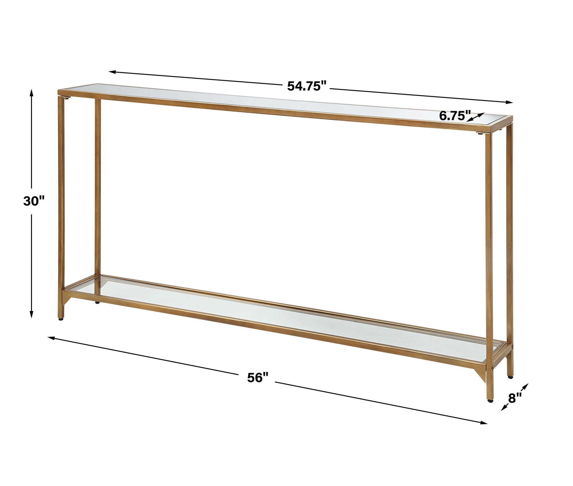 Modern Accents Narrow Iron Console Table