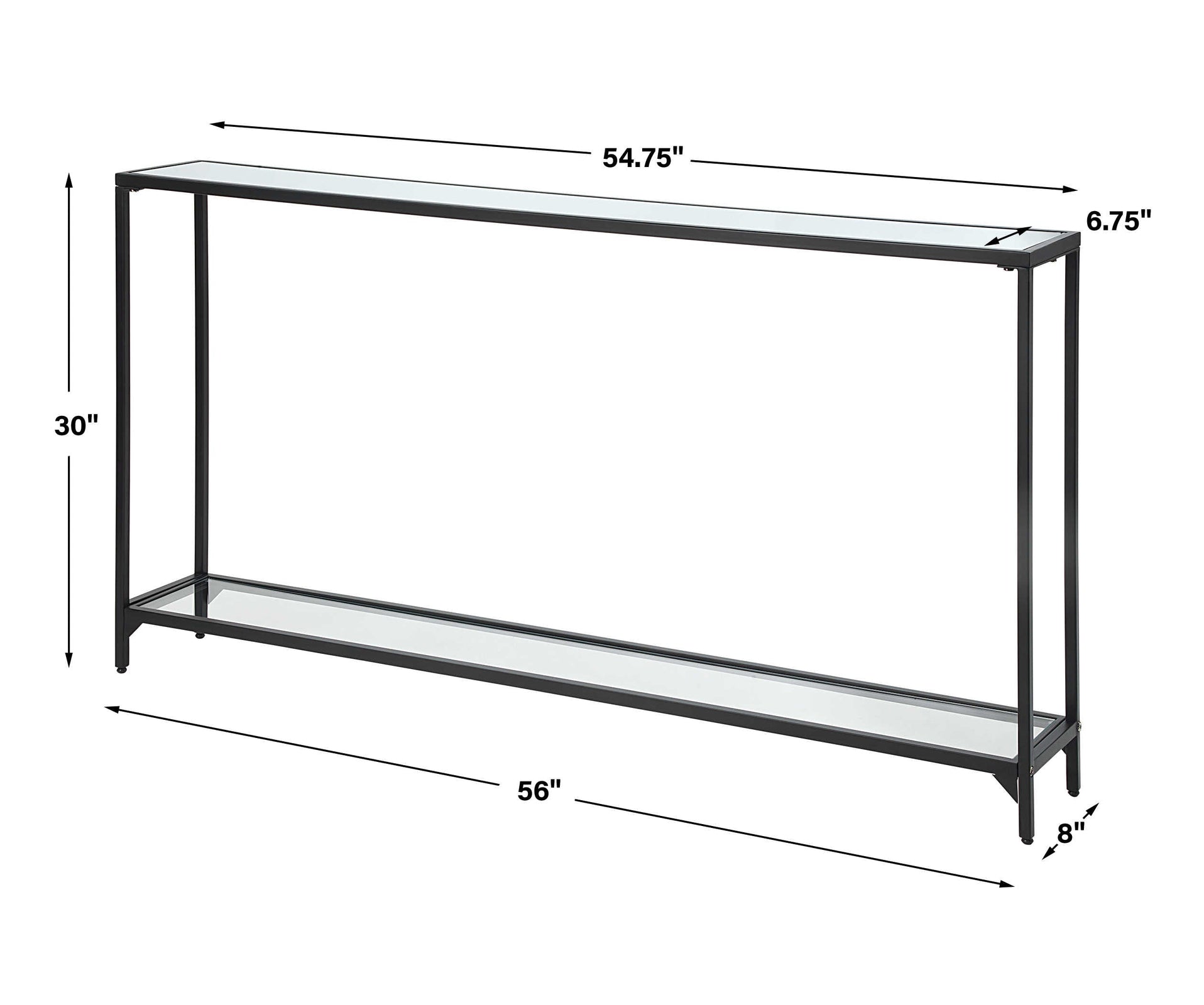 Modern Accents Narrow Iron Console Table