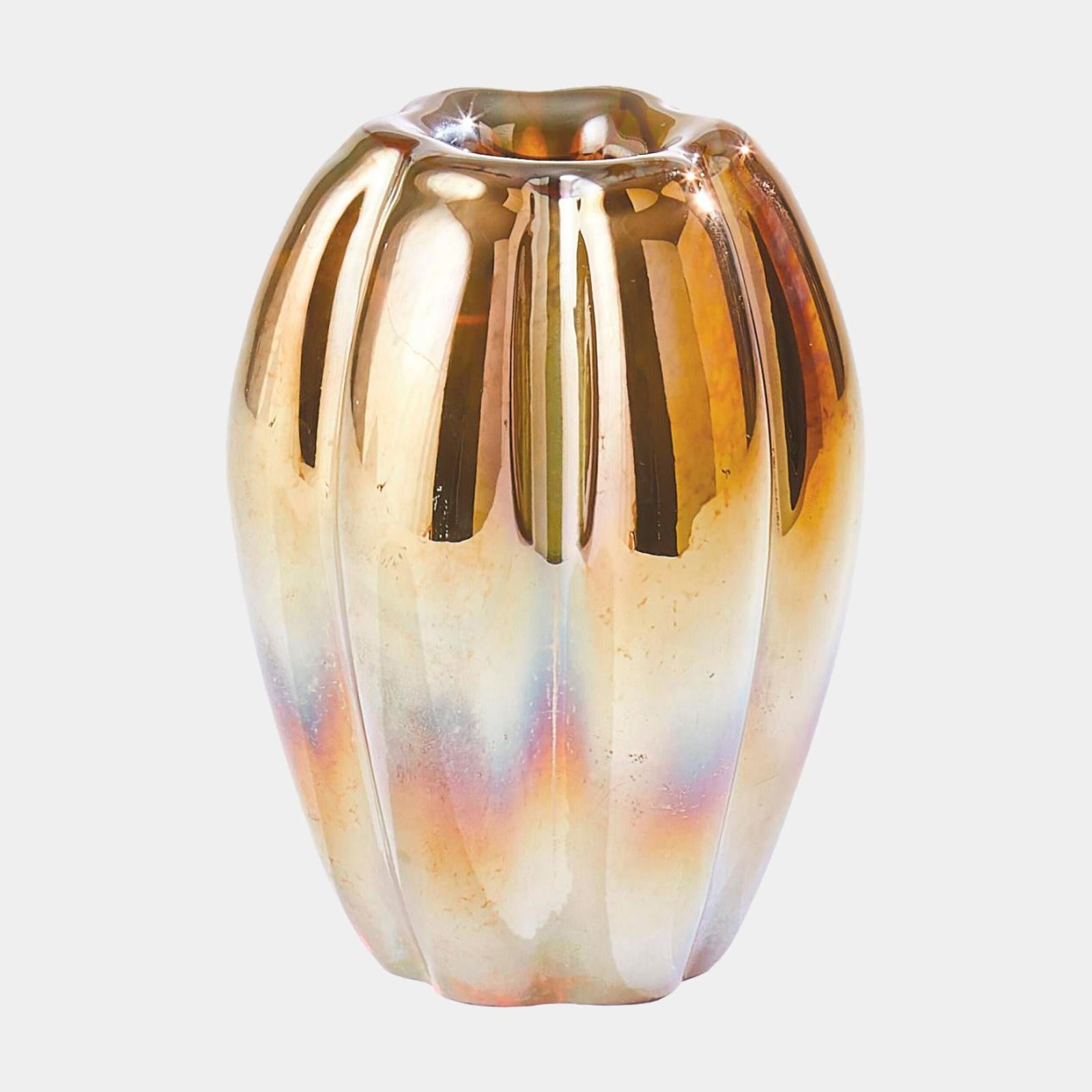 Global Views Ribbed Vase Irys Gelp