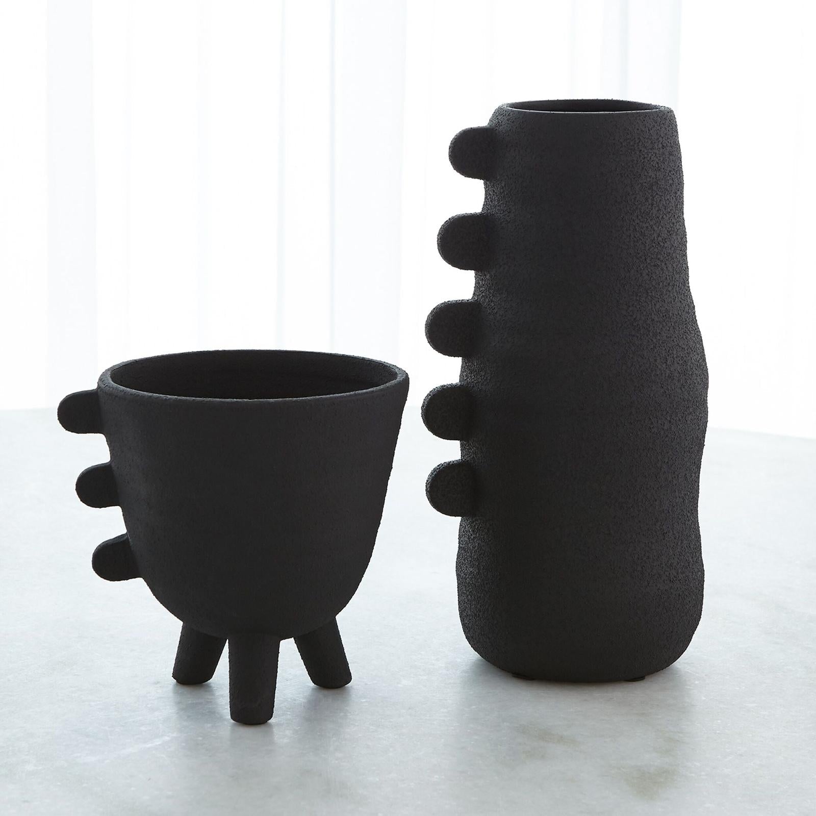 Global Views Primitive Porcelain Cache Pot and Vase