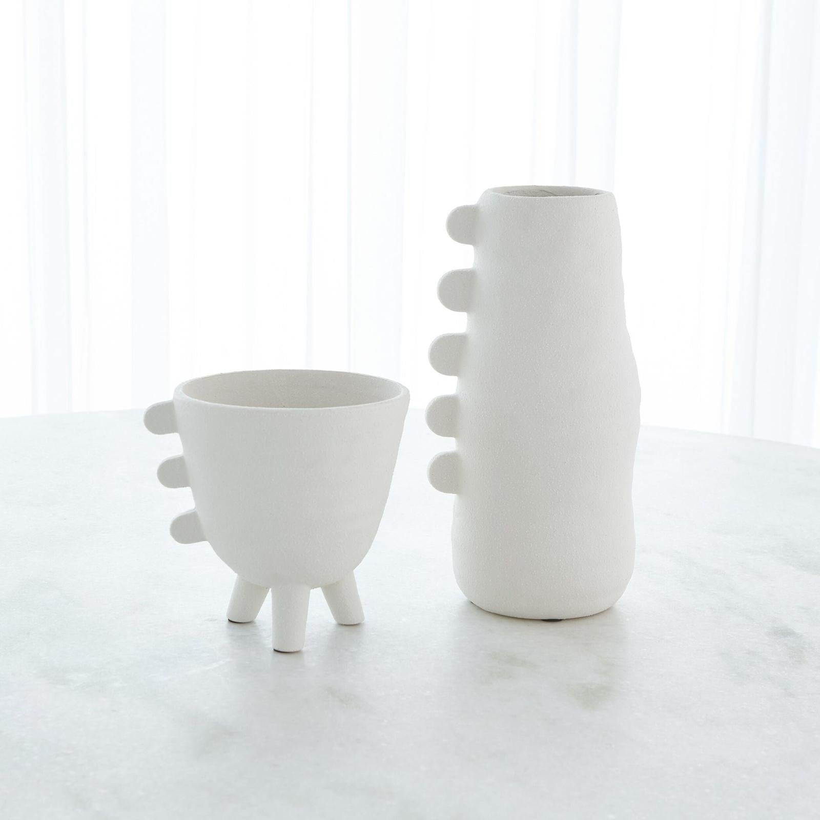 Global Views Primitive Porcelain Cache Pot and Vase