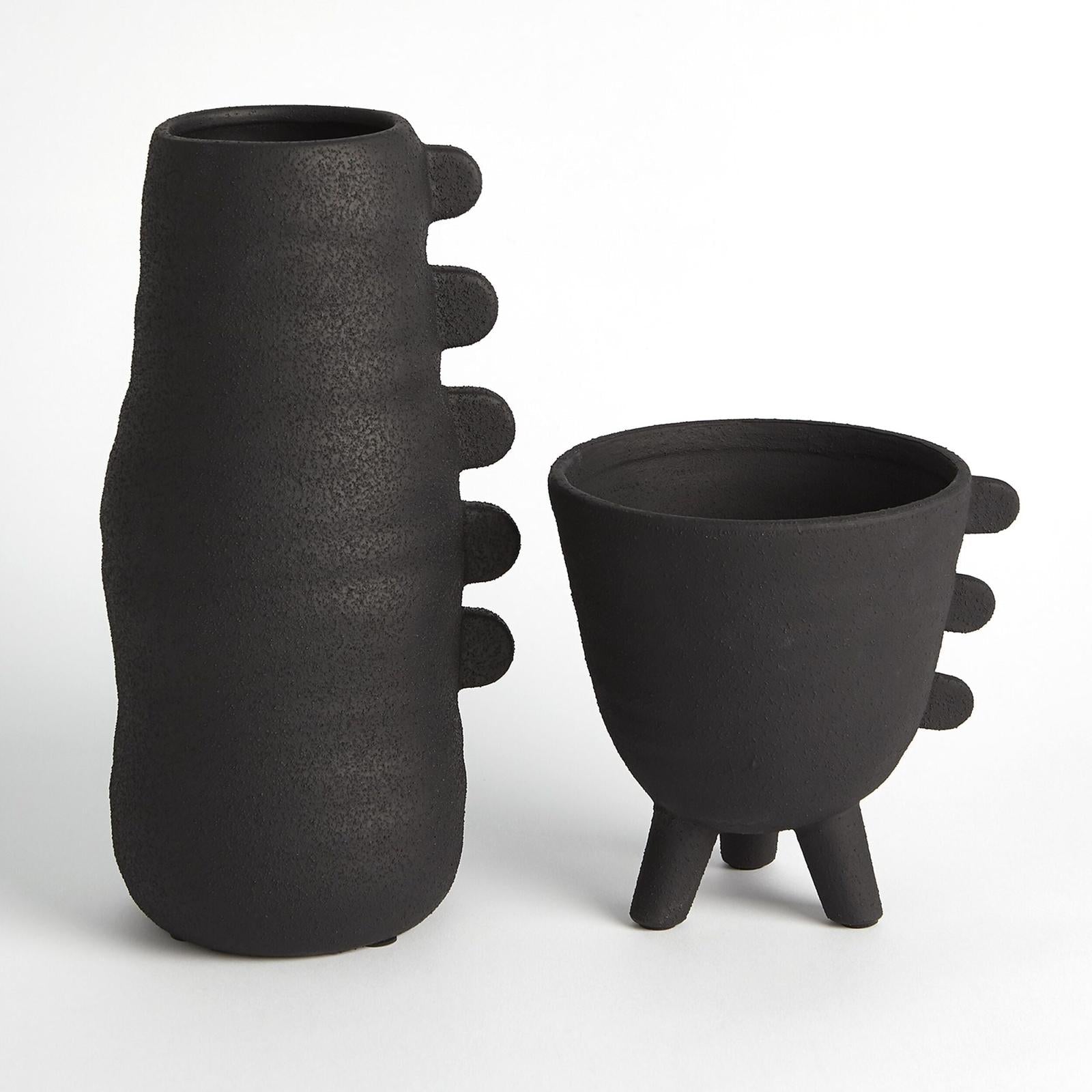 Global Views Primitive Porcelain Cache Pot and Vase