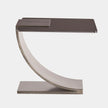 Global Views Smoke Glass Light Gunmetal Side Table