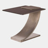 Global Views Smoke Glass Light Gunmetal Side Table