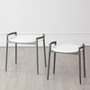 Global Views Retro Gunmetal and White Marble Round Side Table