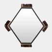 Global Views Harrington Graphite Leather Mirror by Ashley Childers