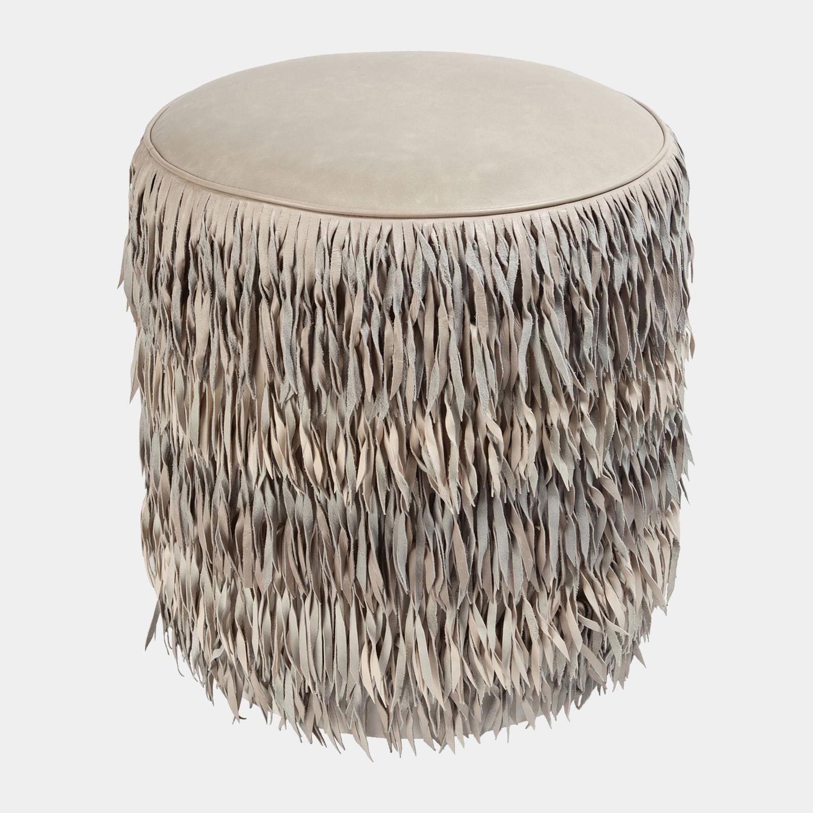 Global Views Thelma Fringe Ottoman by Ashley Childers
