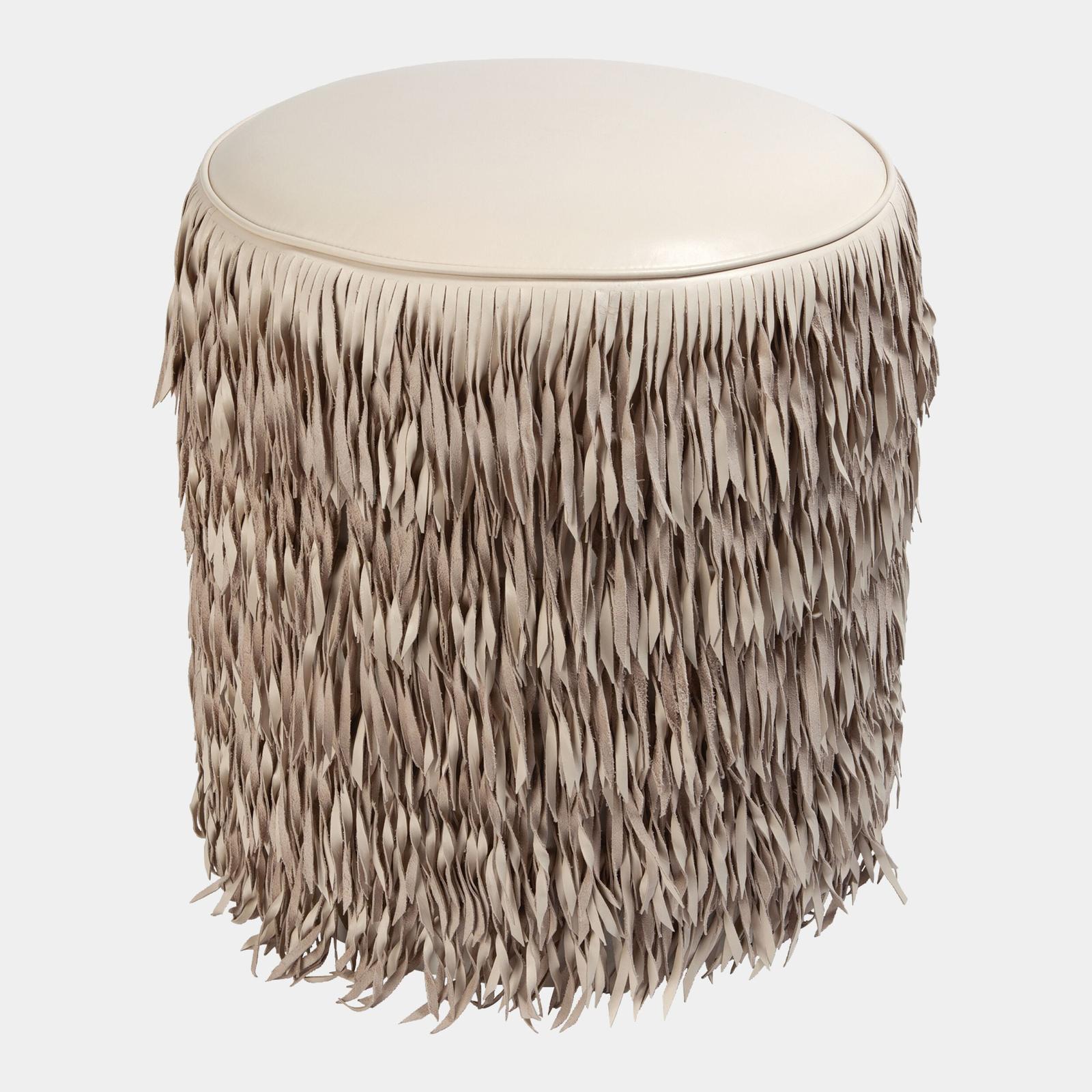Global Views Thelma Fringe Ottoman by Ashley Childers
