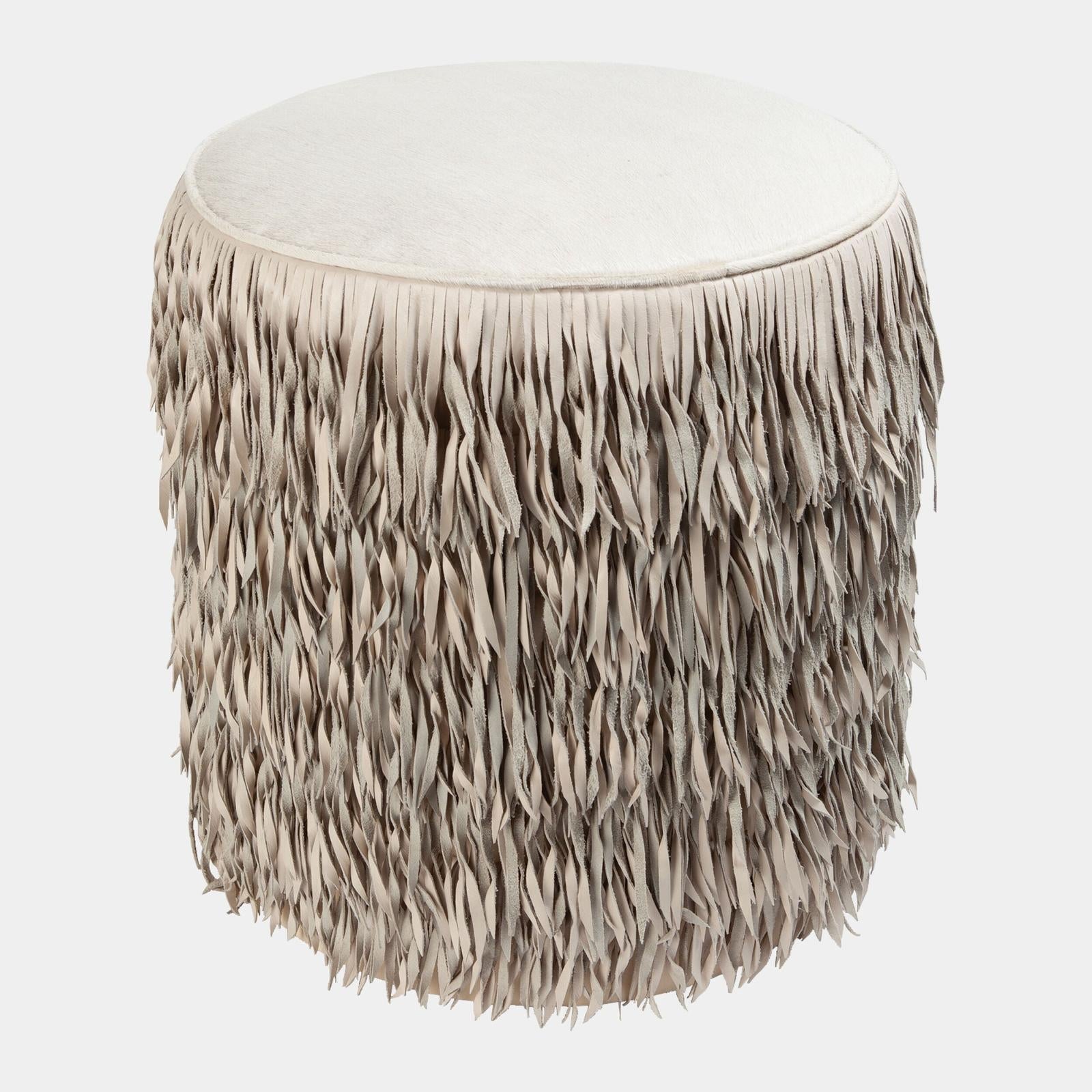 Global Views Thelma Fringe Ottoman by Ashley Childers