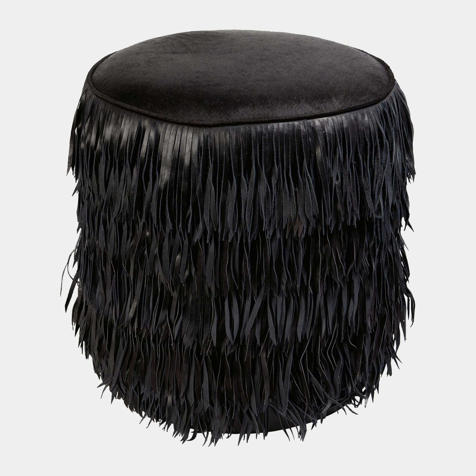 Global Views Thelma Fringe Ottoman by Ashley Childers