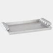 Global Views Nedar Nickel Tray Silver Leaf Handles Clearance