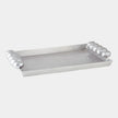 Global Views Nedar Nickel Tray Silver Leaf Handles Clearance