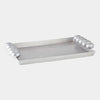Global Views Nedar Nickel Tray Silver Leaf Handles Clearance