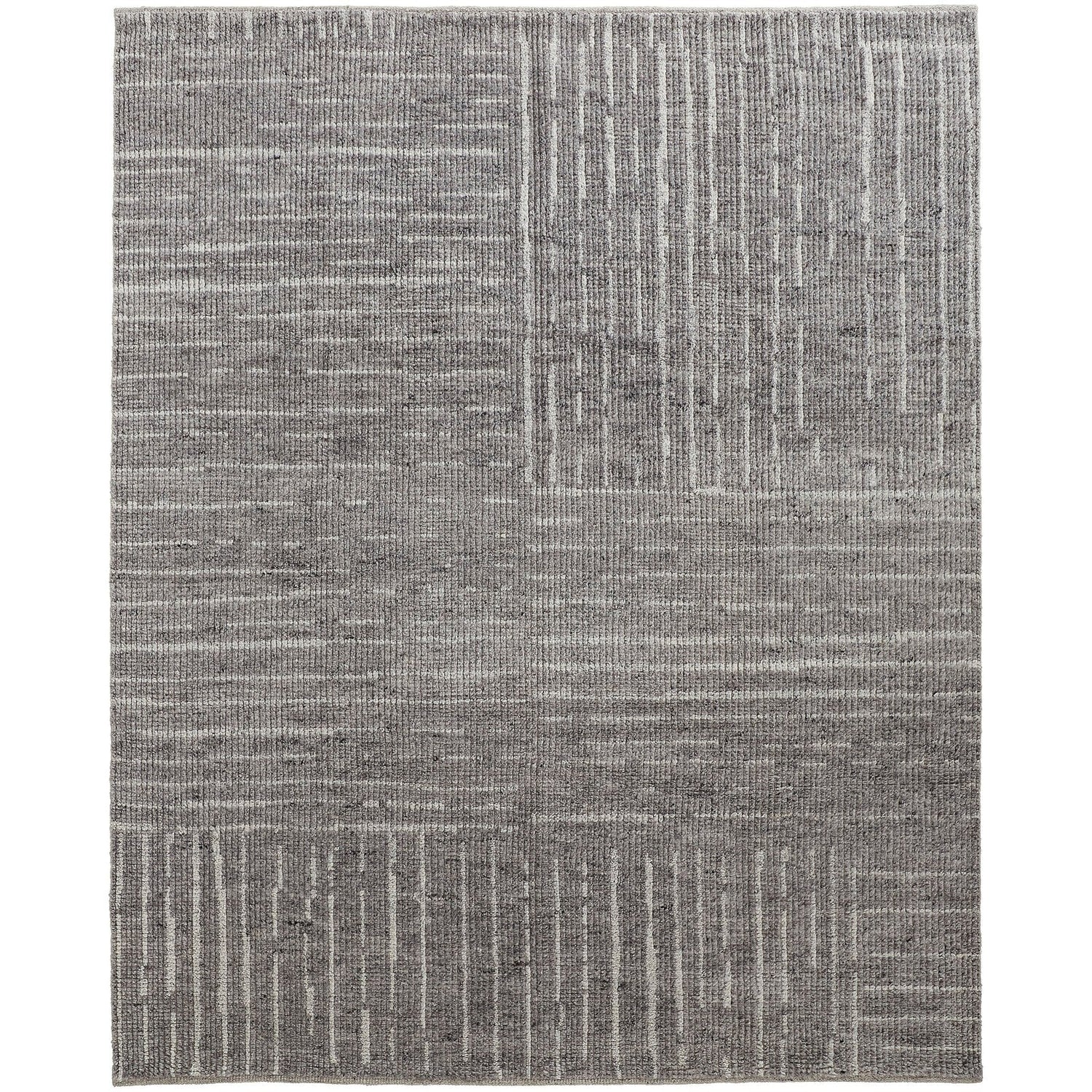 Feizy Alford 6913F Modern Checkered in Gray/Silver/Ivory