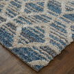 Feizy Mynka 39ICF Transitional Diamond in Blue/Ivory