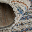 Feizy Mynka 39IEF Transitional Stripes in Ivory/Blue/Orange