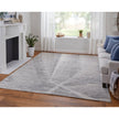 Feizy Brighton 69CHF Modern Abstract in Ivory/Taupe/Silver
