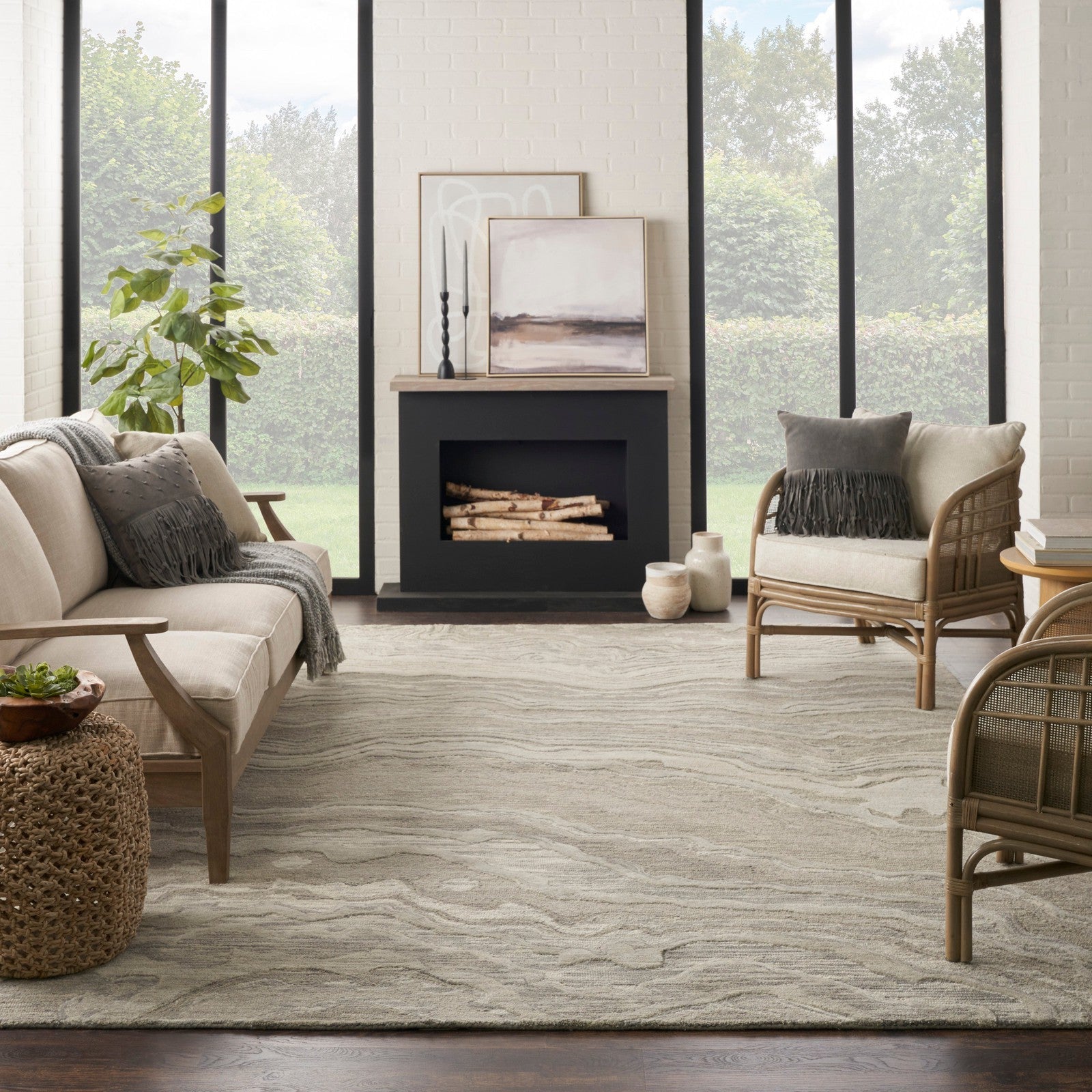 Nourison Graceful GRU01 Modern Indoor Rug