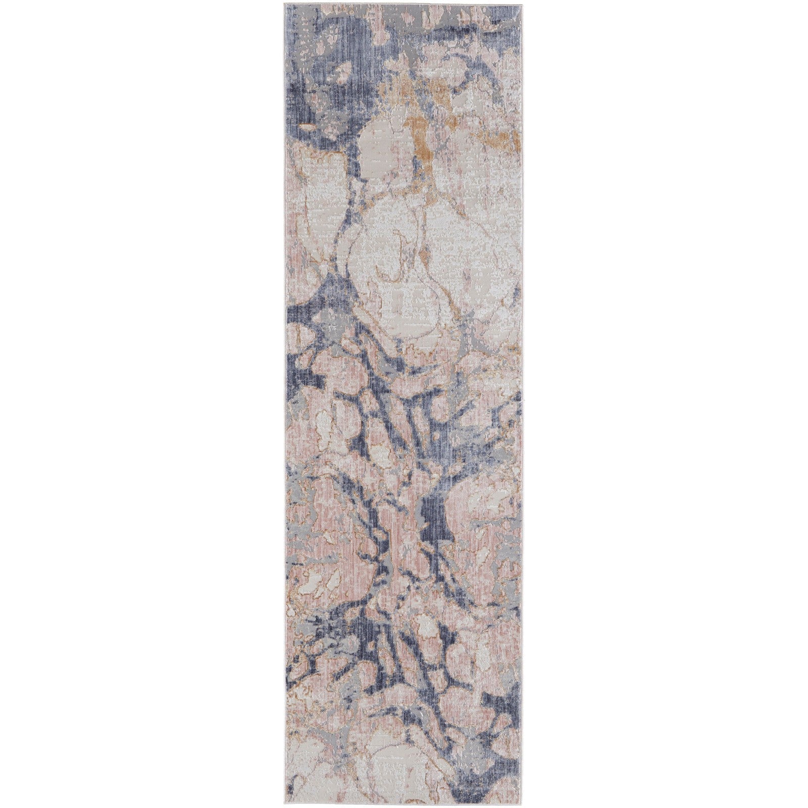 Feizy Laina 39G8F Transitional Abstract in Tan/Blue