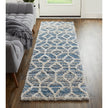 Feizy Mynka 39ICF Transitional Diamond in Blue/Ivory