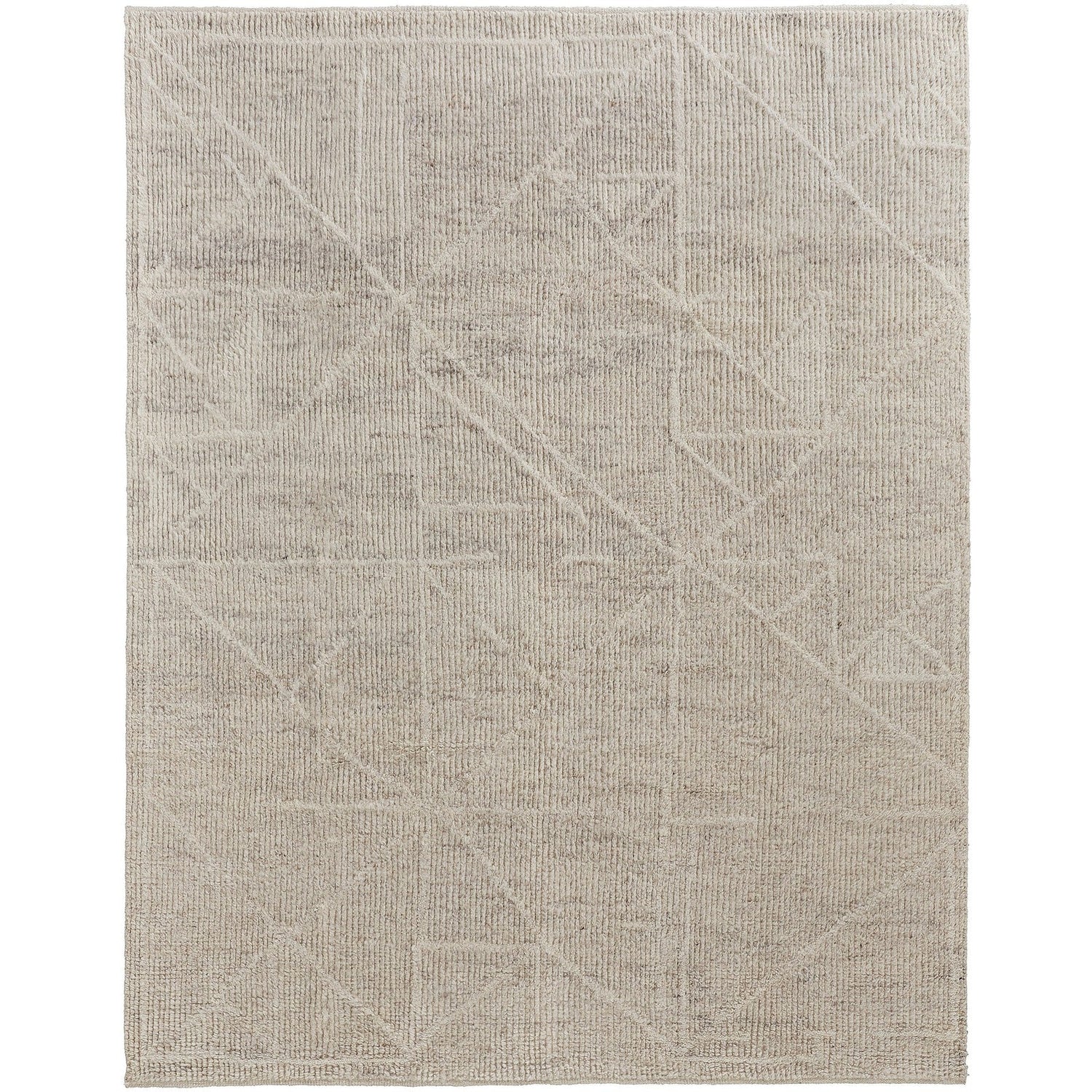 Feizy Alford 6921F Modern Solid in Ivory/Tan