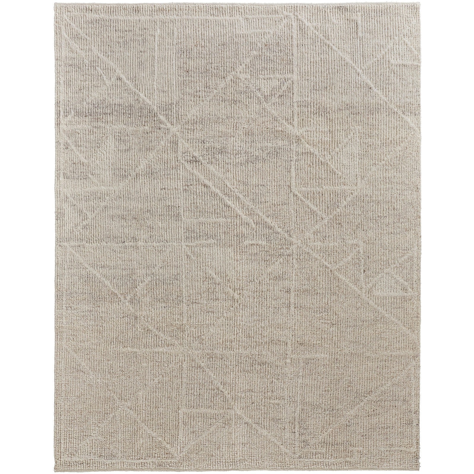 Feizy Alford 6921F Modern Solid in Ivory/Tan