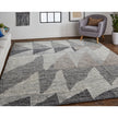 Feizy Alford 6910F Modern Geometric in Ivory/Gray/Taupe
