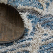 Feizy Mynka 39ICF Transitional Diamond in Blue/Ivory
