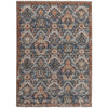 Feizy Kaia 39HRF Transitional Floral & Botanical in Blue/Orange/Ivory