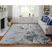 Feizy Zarah 8918F Modern Watercolor Rug in Blue/Taupe/Green