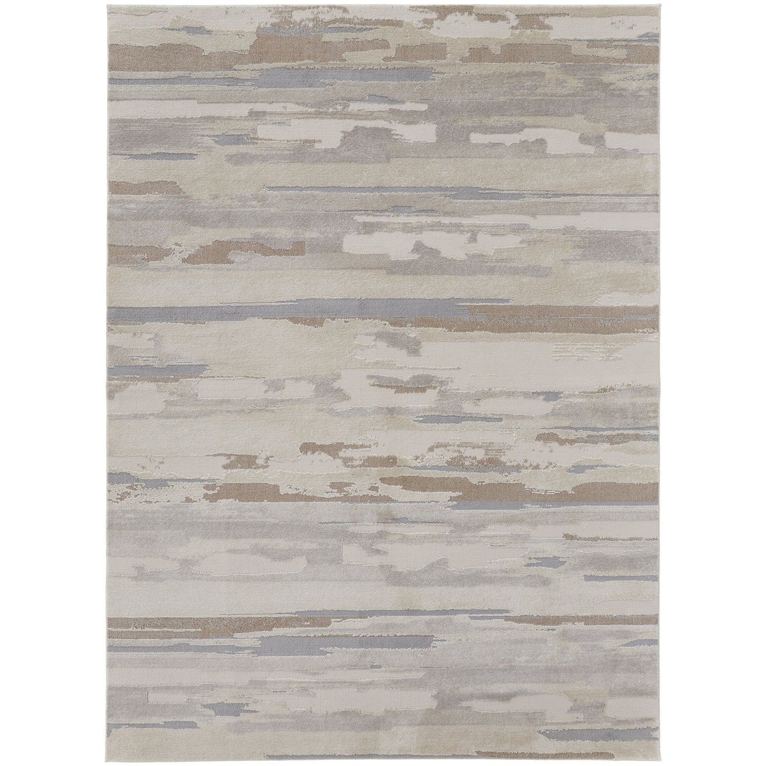 Feizy Vancouver 39FEF Modern Abstract in Ivory/Tan/Brown
