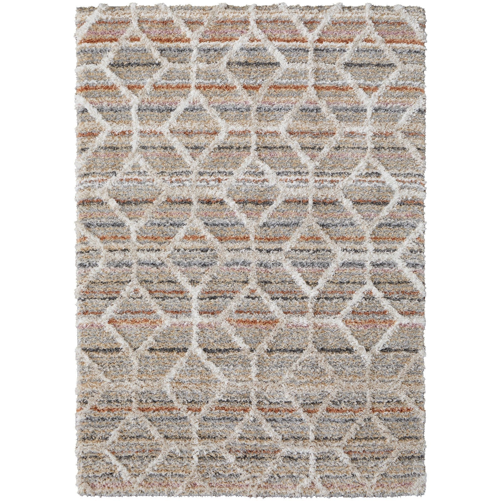 Feizy Mynka 39ICF Transitional Diamond in Tan/Taupe/Ivory