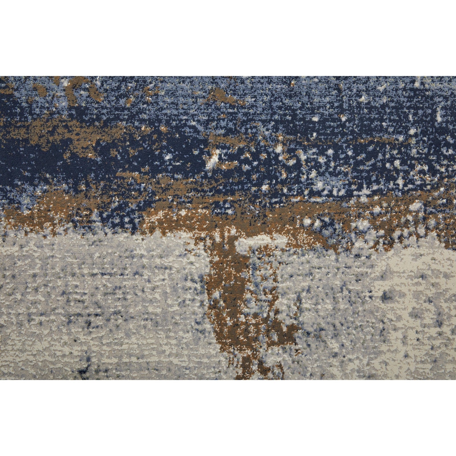 Feizy Clio 39LXF Modern Abstract in Ivory/Blue/Brown