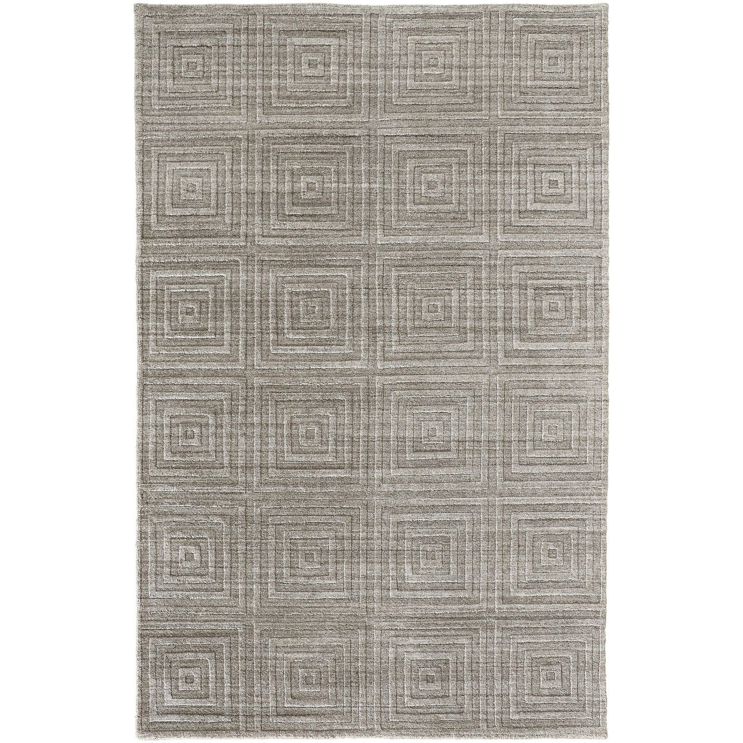 Feizy Redford 8670F Transitional Solid in Gray/Silver