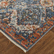 Feizy Kaia 39HRF Transitional Floral & Botanical in Blue/Orange/Ivory