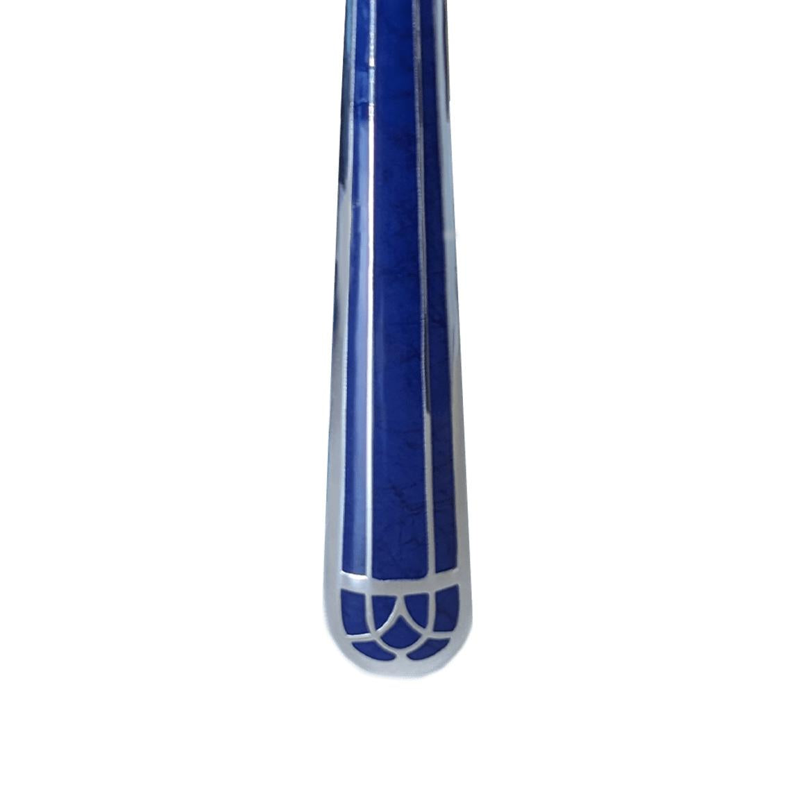 Christofle Talisman Silver Plated Dessert Spoon Blue