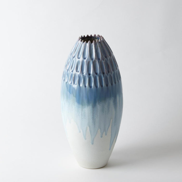 Global Views Cut Carved Vase