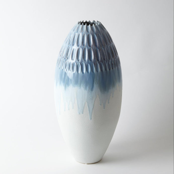 Global Views Cut Carved Vase