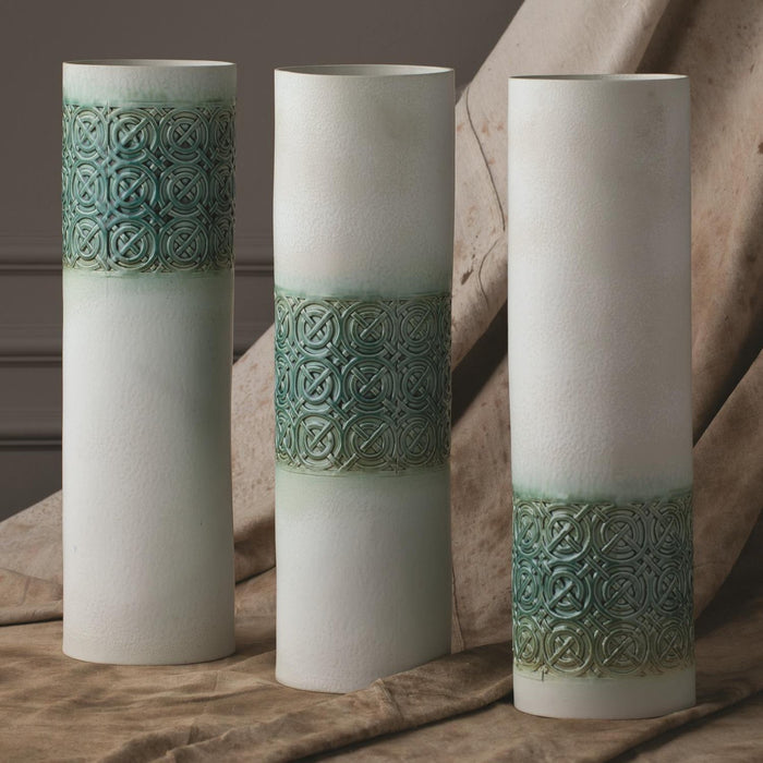 Global Views Woven Cuff Vase-Jade